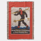 Lodenのスキーはスキー広告ポスターに着せます スローブランケット (正面縦)