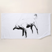 Lodge Pool, Clear Lines ビーチタオル (正面)