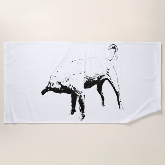 Lodge Pool, Clear Lines ビーチタオル (正面)