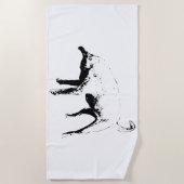 Lodge Pool, Clear Lines ビーチタオル (正面)