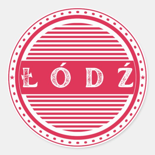 Lodz City Pride Emblem – Polish Identity ラウンドシール (正面)