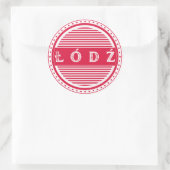 Lodz City Pride Emblem – Polish Identity ラウンドシール (バッグ)