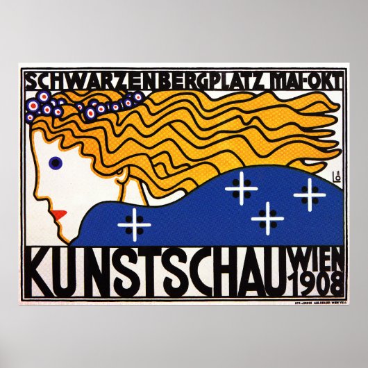 Loffler Secesseionのポスター： Kunstschau Wien ポスター (正面)