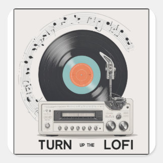 LoFiステッカーを上げる スクエアシール