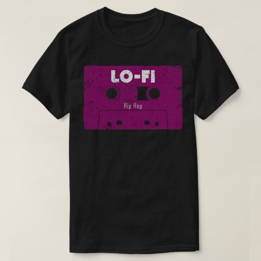LoFiヒップホップヴィンテージテープ Tシャツ (デザイン正面)