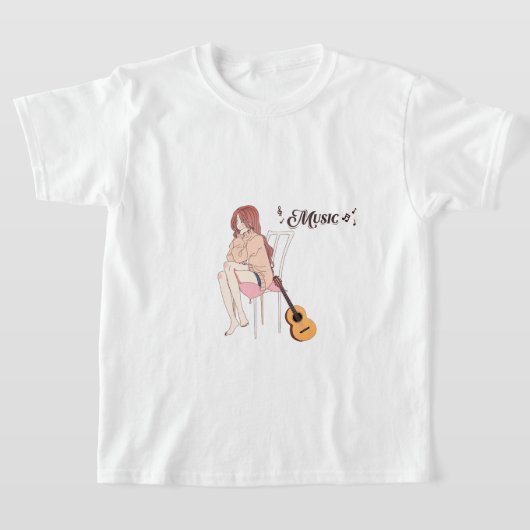 Lofi Music & Anime Girl | Otaku & Manga Lover Tシャツ (レイダウン)