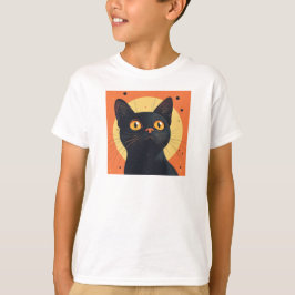 Lofi Style Black Cat Tシャツ