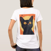 Lofi Style Black Cat T-Shirt Tシャツ (裏面)