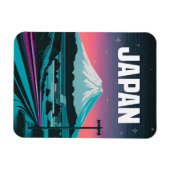 LoFi Vaporwaveレトロ80s日本山富士 マグネット (横)