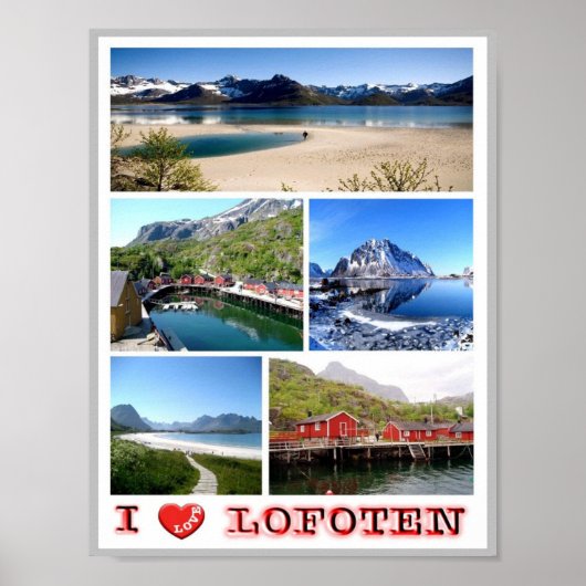 Lofoten – 大好き – ノルウェー –  ポスター (正面)
