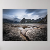 Lofoten Islands Mountain Landscape写真