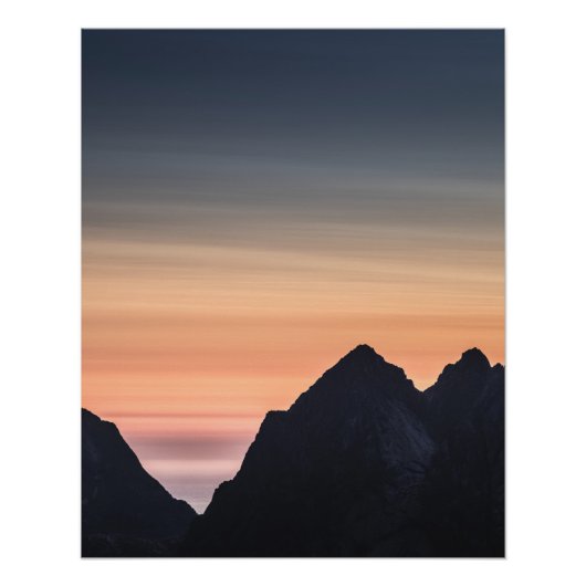 Lofoten Islands Mountains写真 ポスター (正面)