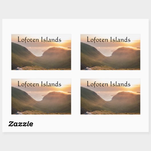 Lofoten Islands Norway長方形シール 長方形シール (シート)
