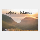 Lofoten Islands Norway長方形シール 長方形シール (正面)