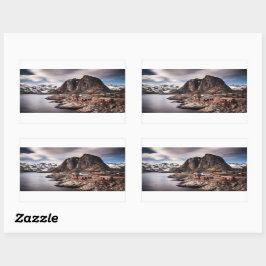 Lofoten Islands Norway長方形シール 長方形シール