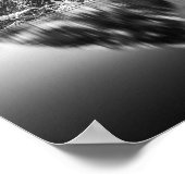 Lofoten Mountain白黒写真 ポスター (角)