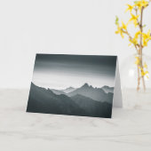 Lofoten Mountain Landscape写真 カード (黄色い花)