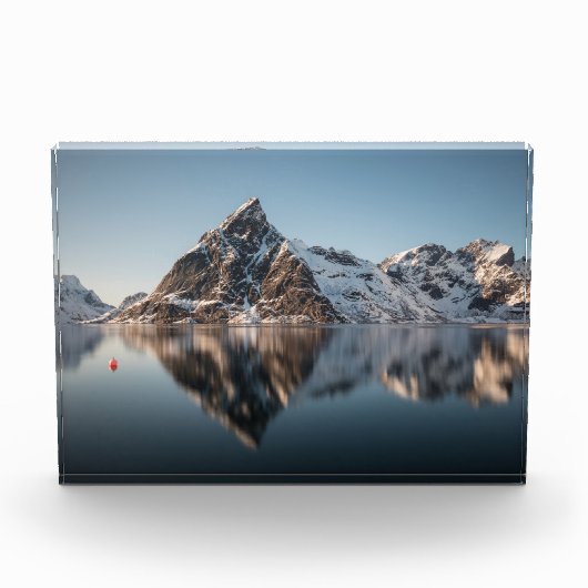 Lofoten Mountain Landscape写真 フォトブロック (正面)