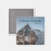 Lofoten Mountain Landscape写真 マグネット (正面/裏面)