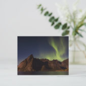 Lofoten - Northern lights over Olstindポストカード ポストカード (スタンド正面)