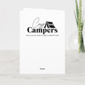 Log Cabin, Stream and Deer, Father's Day カード (裏面)