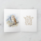 Log Cabin, Stream and Deer, Happy Birthday Dad カード (内部)