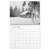 Log Cabin Whispers：リトリートの1年素朴。 カレンダー (1月 2027)