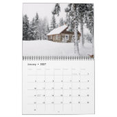 Log Cabin Whispers: A Year of Retreat 素朴 Cal カレンダー (1月 2027)