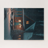 LOG CABIN WINTER CHRISTMAS  ジグソーパズル (横)