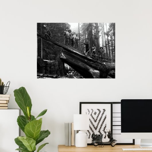LOG RIGGING in the REDWOODS c. 1890 ポスター (ホームオフィス)