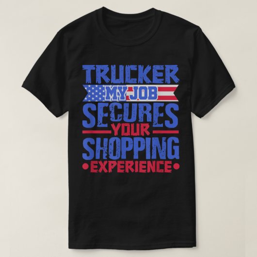 Log Truck Driver Job Secures Shopping - Tow Truck  Tシャツ (デザイン正面)