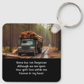 Log Truck Driver Memorial Keepsake キーホルダー (裏面)