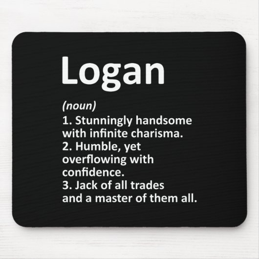 Loganの定義 名前入り 楽しい 誕生日 マウスパッド (正面)