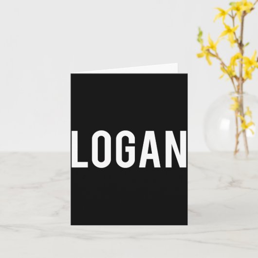 Logan - Cool New Funny Name Fan Gift Tee  カード (黄色い花)