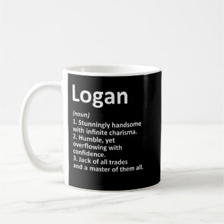 LOGAN Definition Personalized Name Funny Birthday コーヒーマグカップ