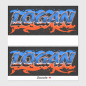 Logan Vorname Name Graffiti Aufkleber Sticker シール (シート)
