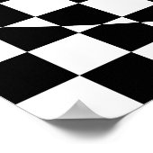 Logarithmic Spiral Checkered Pattern ポスター (角)