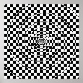 Logarithmic Spiral Checkered Pattern ポスター (正面)