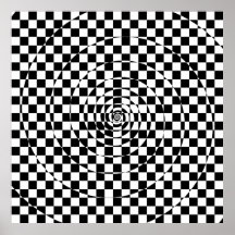 Logarithmic Spiral Checkered Pattern