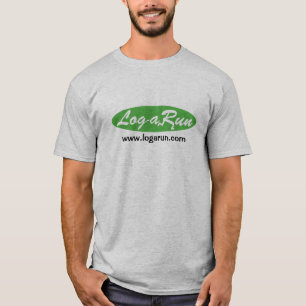 Logarunのロゴの灰色のTシャツ Tシャツ