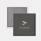 LOGBIRD - スクエアマグネット マグネット (正面/裏面)