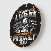 Logbookの構成:トラック運転手のユーモアのある告白 ラージ壁時計 (傾斜)