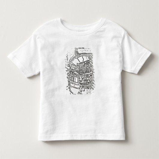 Logganのオックスフォードの東シートの地図 トドラーTシャツ (正面)