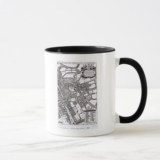 Logganのオックスフォードの西部シートの地図 マグカップ (右)
