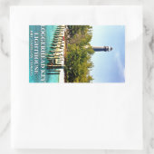 Loggerhead鍵ライトハウスドライトルトゥガスフロリダ 長方形シール (バッグ)