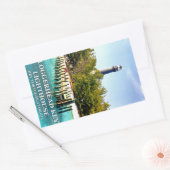 Loggerhead鍵ライトハウスドライトルトゥガスフロリダ 長方形シール (封筒)