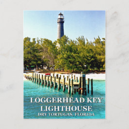 Loggerhead鍵ライトハウスフロリダポストカード ポストカード