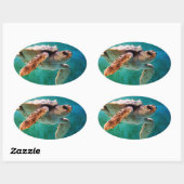 Loggerhead #2ステッカー 楕円形シール (シート)