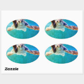 Loggerhead #4ステッカー 楕円形シール (シート)