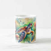Loggerhead Sea Turtle 010824AREF108 - Watercolor コーヒーマグカップ (中央)